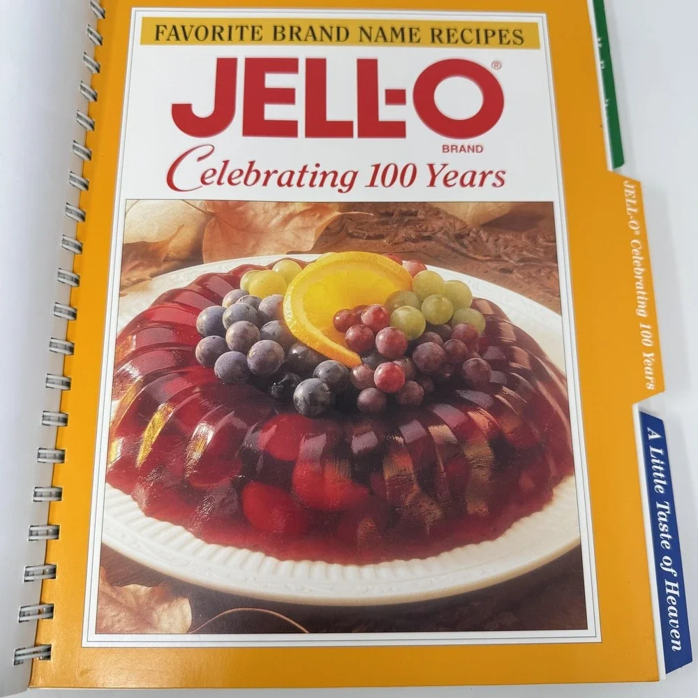 Vintage JELL-O Collection 3 Cookbooks In 1 HC‎ Spiral Illustrated Kraft 2001